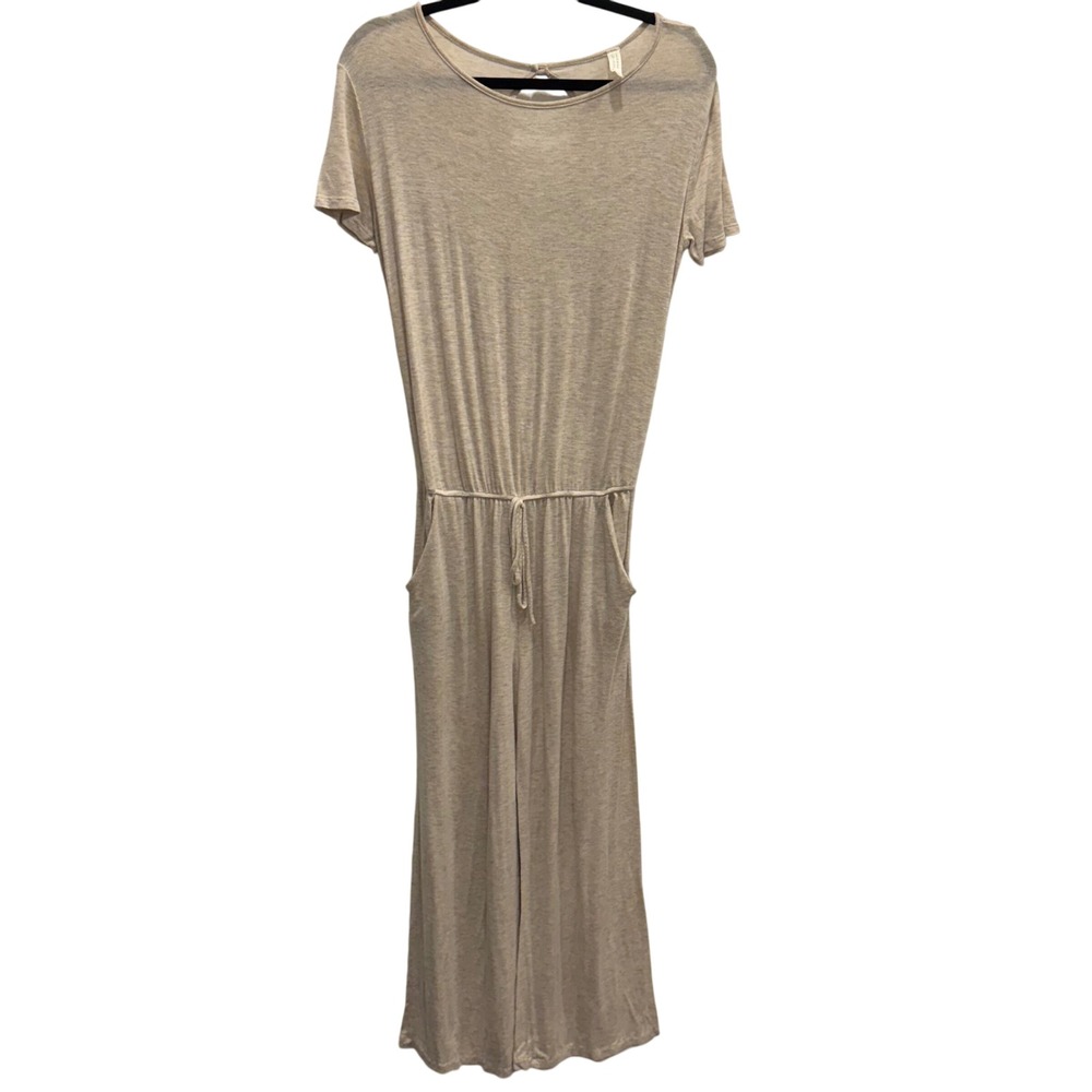 Flamingo Urban‎ Cream Short Sleeved Jumpsuit, Size Small, EUC
